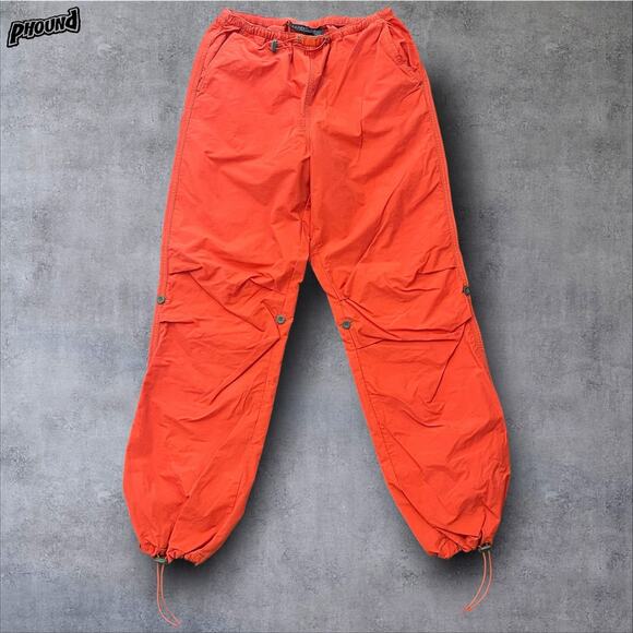 Express Pants Womens M Orange Nylon Drawstring Waist Convertible Outdoor - Picture 1 of 11
